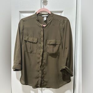 H&M Olive Green Blouse